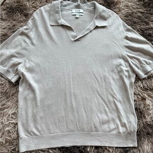 COS Beige Relaxed Polo Shirt